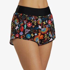 Puma Women's Volley Shorts Pride Print w/ Interior Bikini Size Large